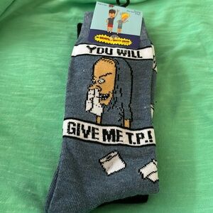 2 pair of Beavis & Butt-Head unique fun socks